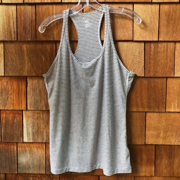 EUC Gap Breathe Two Tanks Grey/White Stripe & Solid Black in Women's Large - Picture 6 of 11